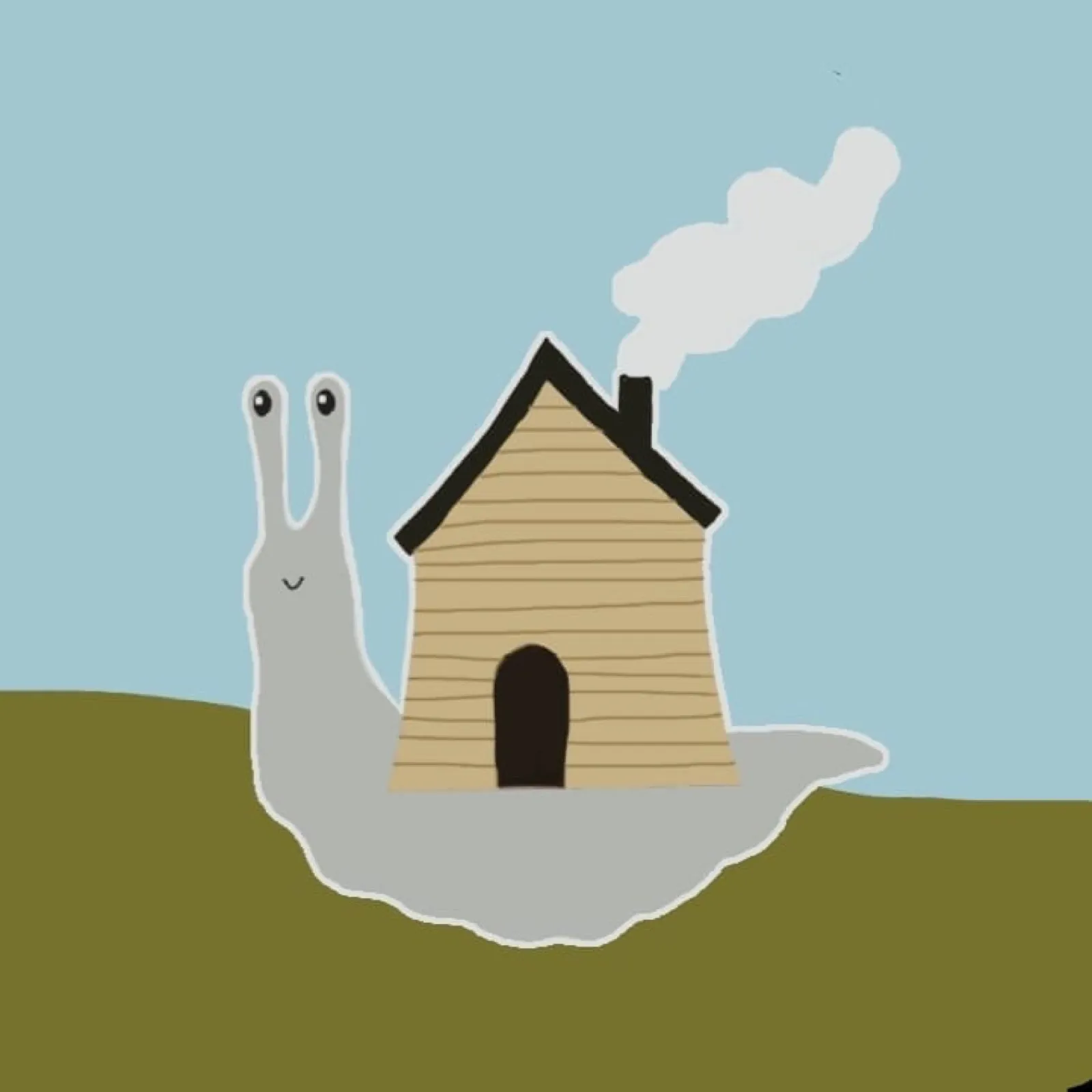 Logo Escarghome — un escargot-maison