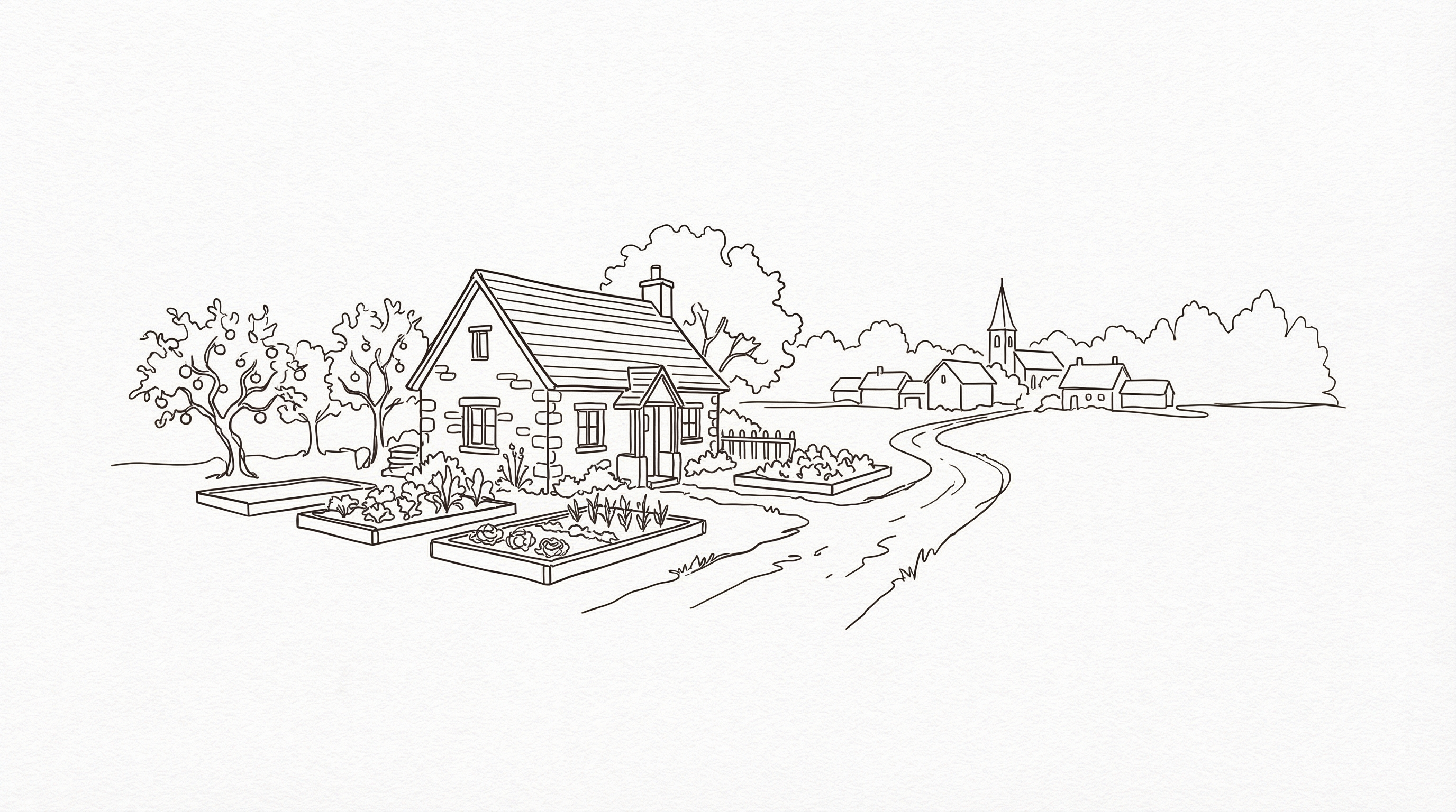 Notre futur lieu de vie — dessin au trait
